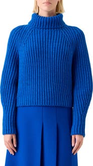 Akris Chunky Cashmere Rib Turtleneck Sweater