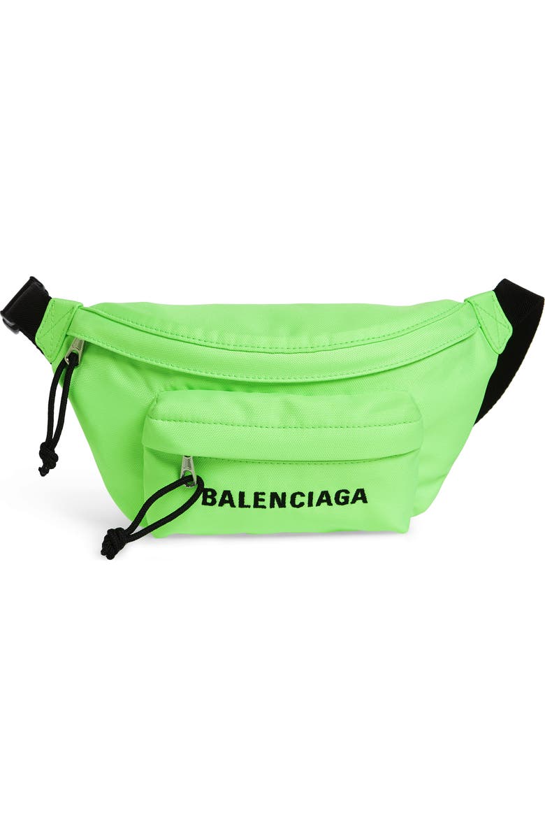 Balenciaga Logo Canvas Belt Bag, Main, color,