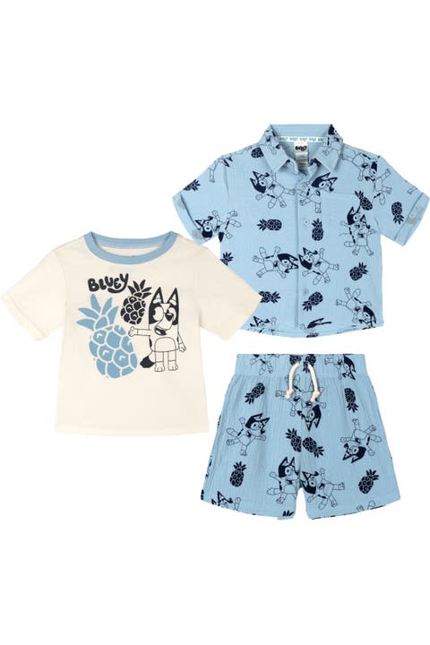 Hawaiian Shirt, Tee and Shorts Set