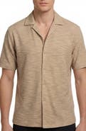 Report Collection Textured Knit Camp Shirt
