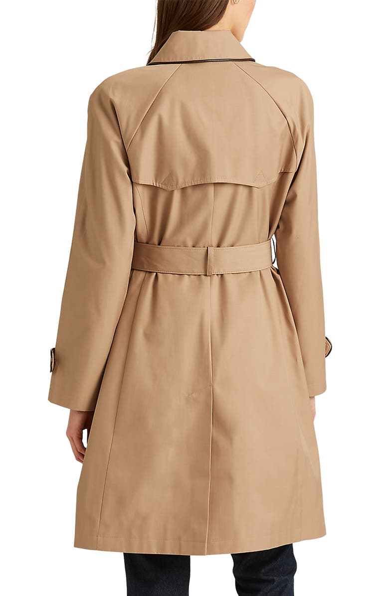 Lauren Ralph Lauren Belted Double Breasted Trench Coat, Alternate, color, 