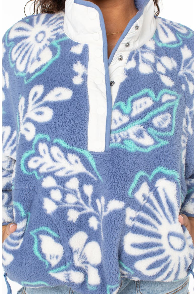Kipsie Floral Fleece Pullover, Alternate, color, INFINITY B