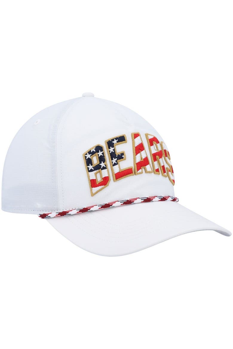 Men's '47 White Chicago Bears Hitch Stars and Stripes Trucker Adjustable Hat, Alternate, color, White
