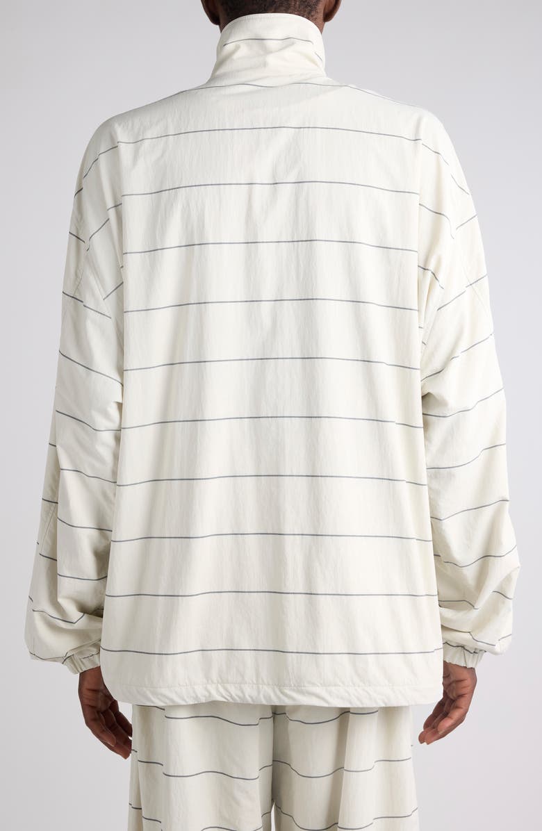 Balenciaga Stripe Track Jacket, Alternate, color, Dirty White/ Black