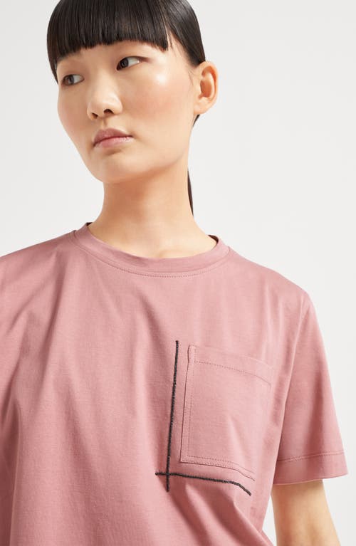 Brunello Cucinelli T-shirt With Monili In Pink