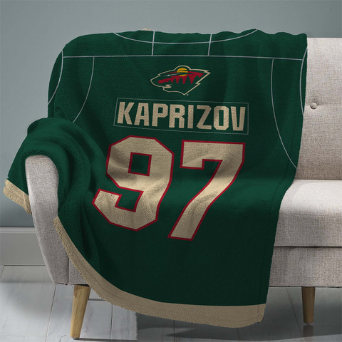 Minnesota Wild Kirill Kaprizov 60" x 80" Rashel Throw Blanket