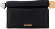 Jacquemus La Pochette Rond Carré Leather Clutch