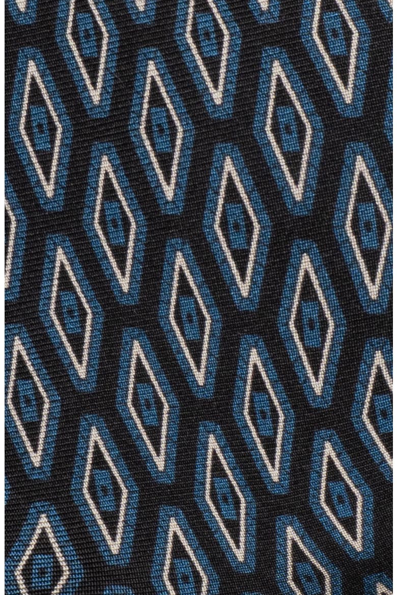 Washington Geometric Print Silk Tie, Alternate, color, NAVY