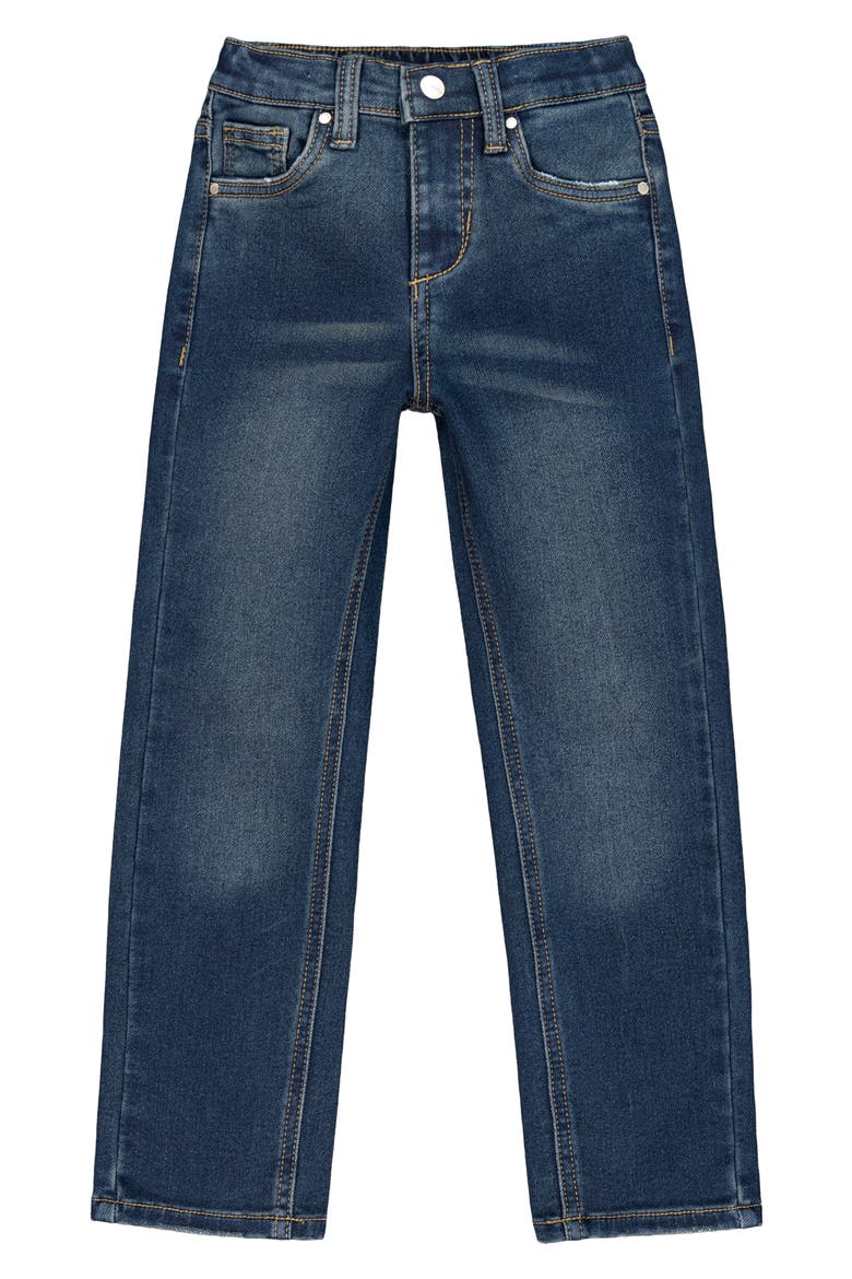 Kids' Rebel Relaxed Straight Leg Jeans, Main, color, DARK WASH