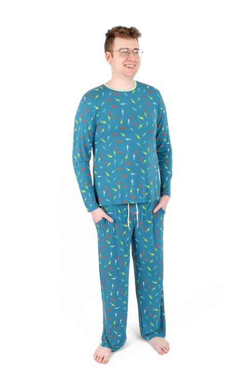 Men's Viscose Matching Family Holiday Pajamas, Reindeer & Polar Bear Prints