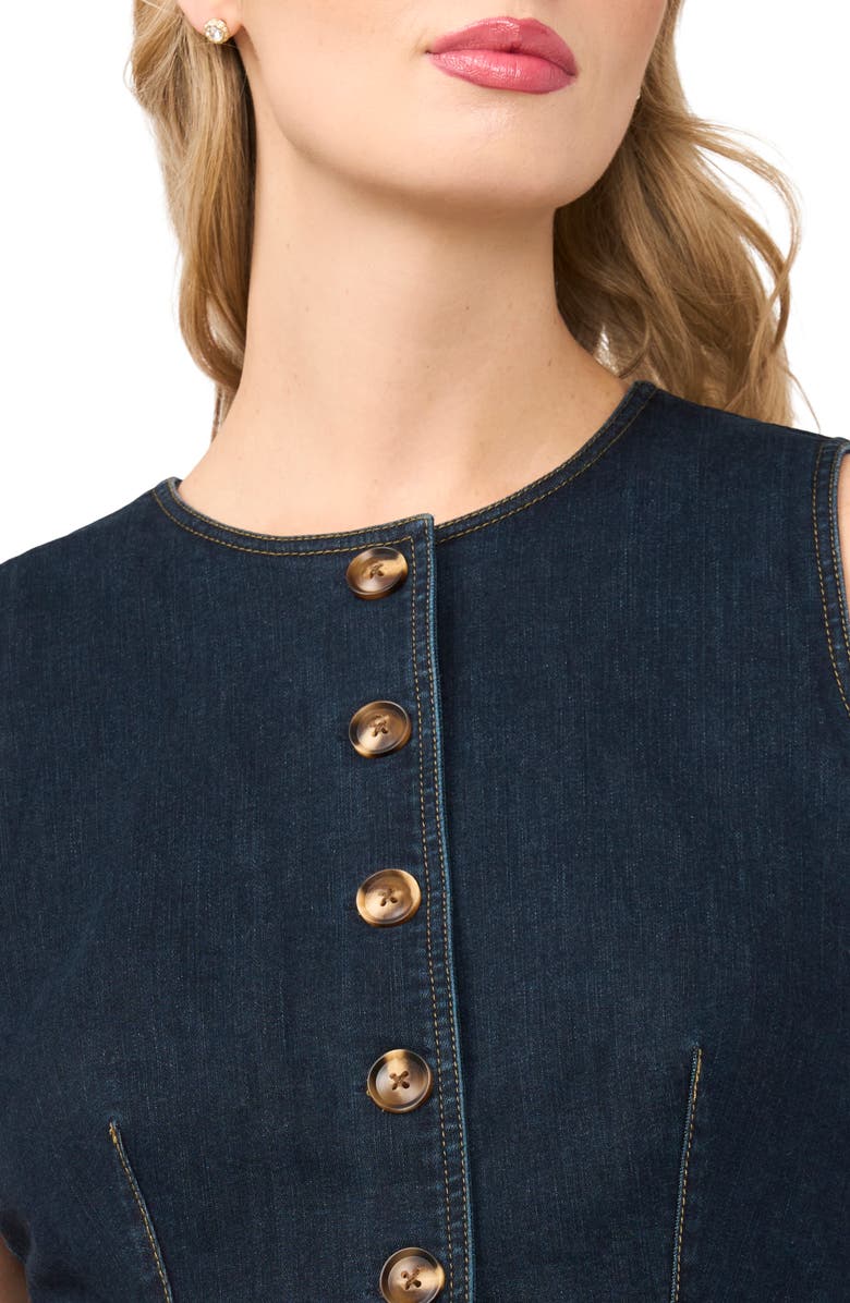 Ted Baker Gia Button Vest, Alternate, color, Estate Blue