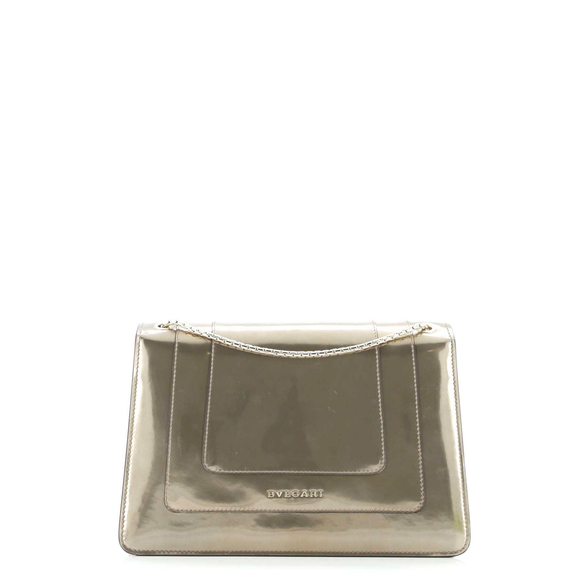 Serpenti Forever Shoulder Bag Patent Medium, Alternate, color, Metallic Gold