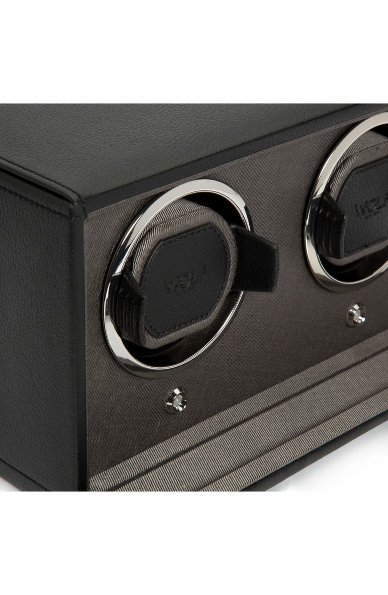 WOLF Cub Double Watch Winder with Cover, Alternate, color, Black