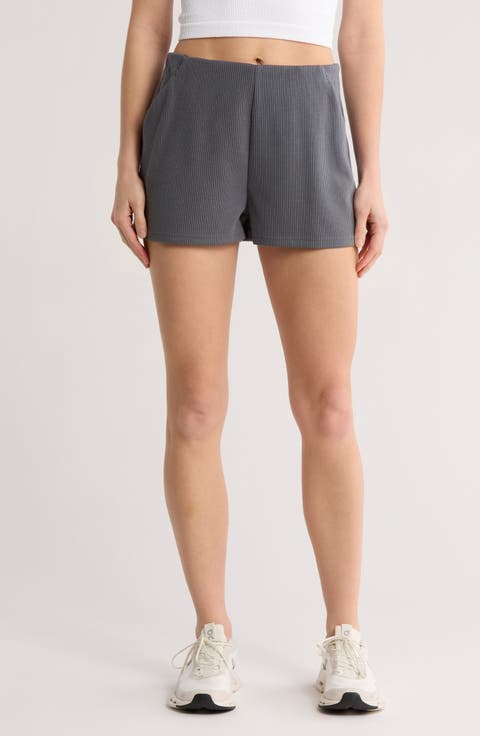 High Waist Wide Rib Shorts
