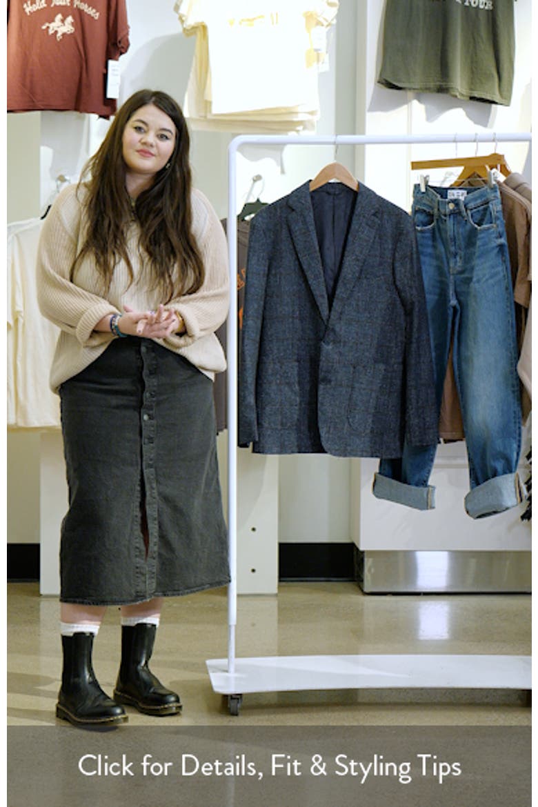 Selwyn Island Grey Windowpane Check Wool & Cotton Blend Sport Coat video