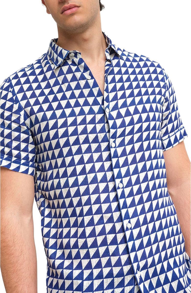 Peninsula Swimwear Tabaccara Linen Shirt, Alternate, color, Multicolor