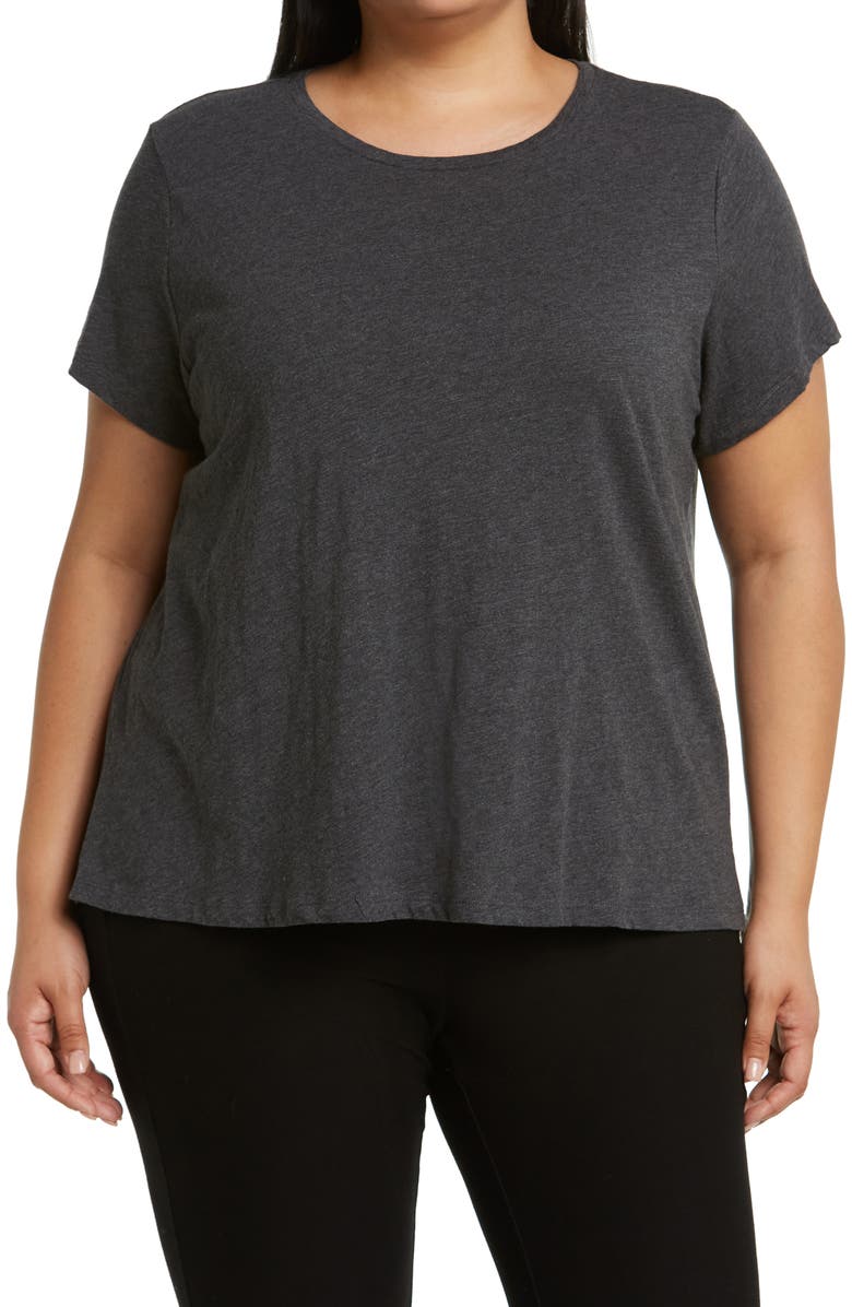Eileen Fisher Boxy Organic Cotton T-Shirt, Main, color,