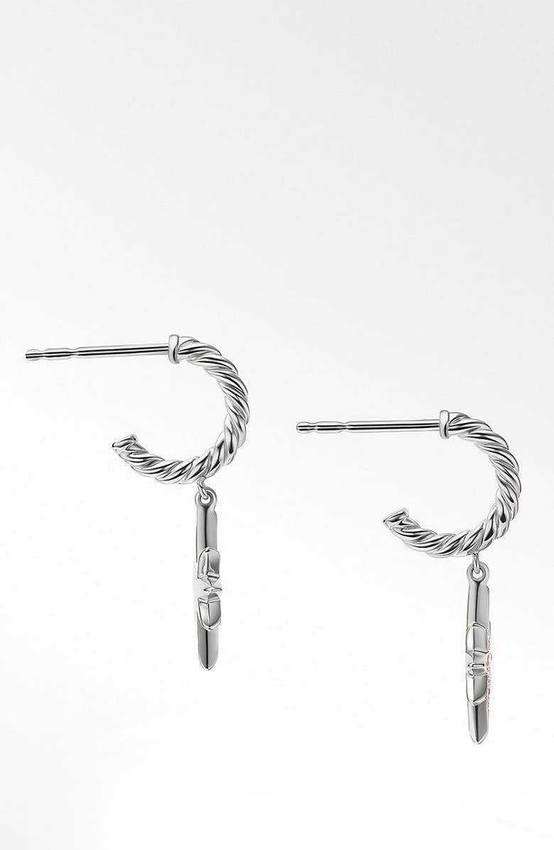 David Yurman Northstar Drop Huggie Hoop Earrings, Alternate, color, 