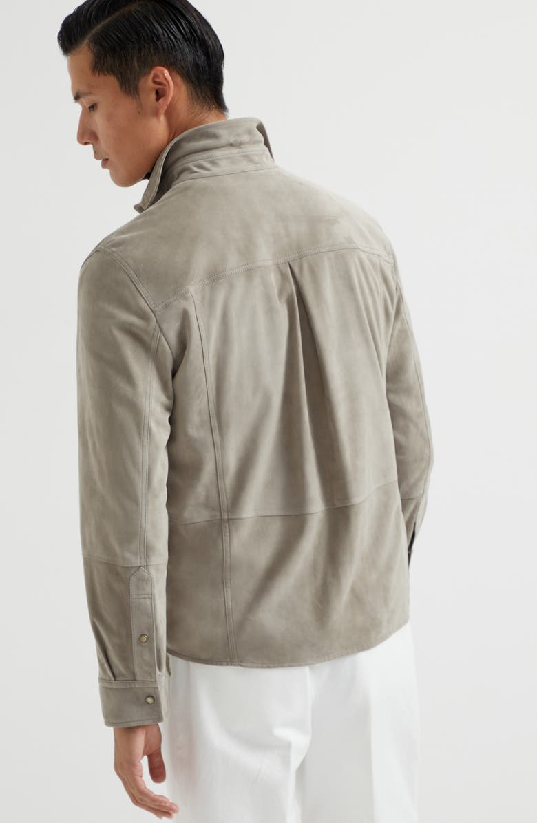 Brunello Cucinelli Double-face suede overshirt, Alternate, color,