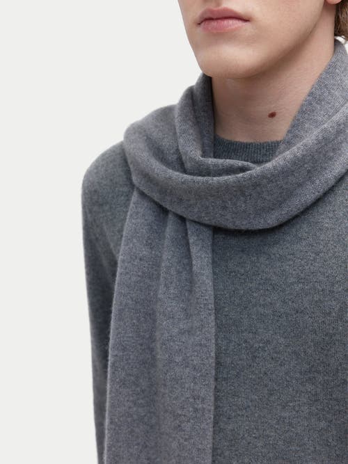 Gobi Cashmere Cashmere Jersey Knit Scarf In Gray