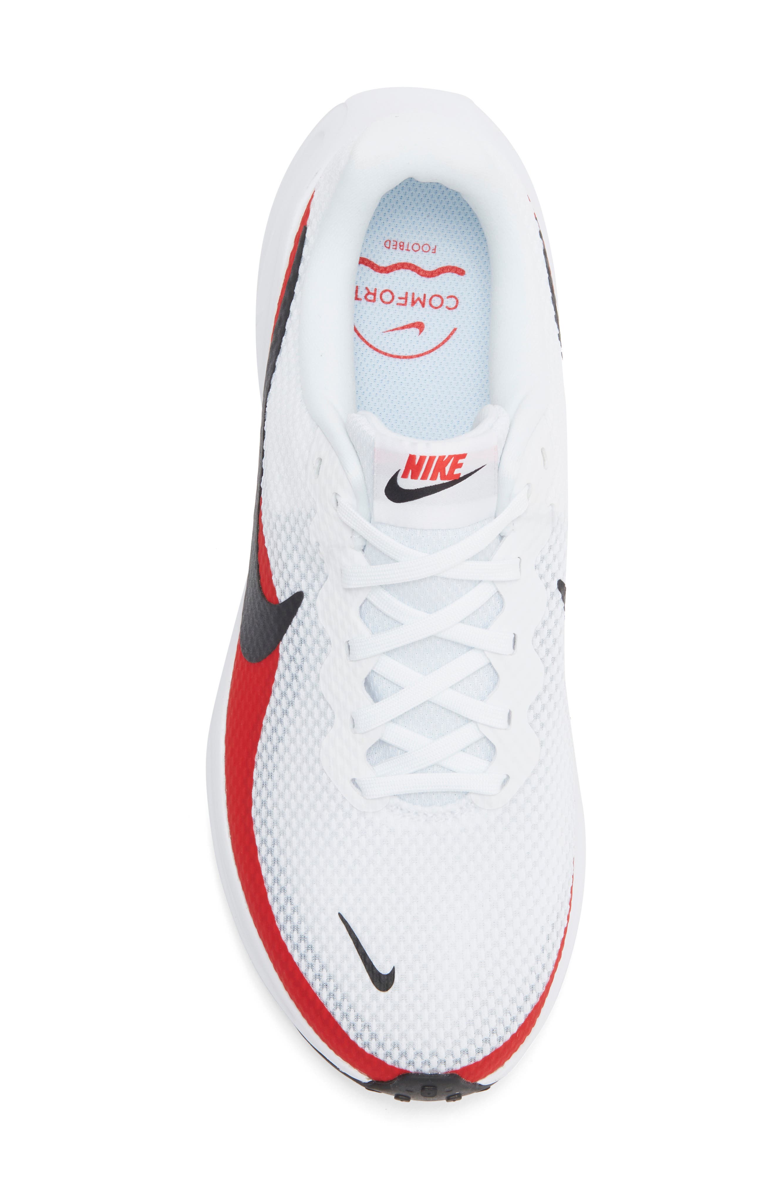 Revolution 8 Running Shoe, Alternate, color, WHITE/ BLACK/ UNIVERSITY RED
