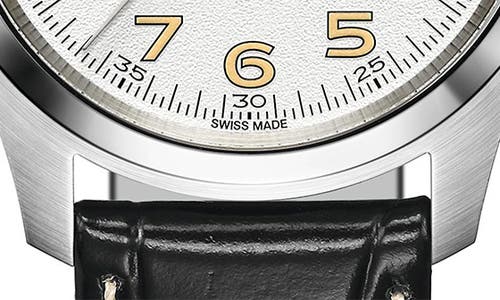Hamilton Khaki Field Murph Automatic White Dial Black Leather Strap Men's Watch H70405710 In White