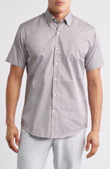 Peter Millar Zollar Geometric Print Short Sleeve Button-Down Shirt