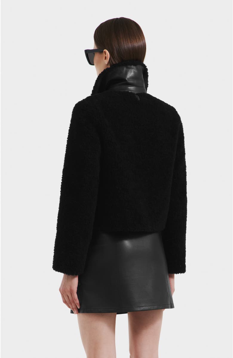 Rudsak Blair Short Wool Teddy Jacket, Alternate, color, Black