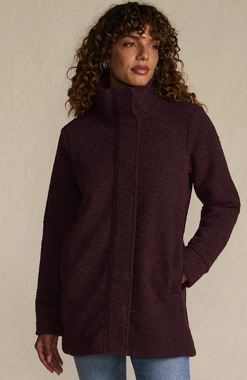 Lands' End Boucle Fleece Coat In Red