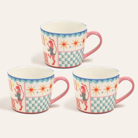 Luohu Porcelain Feel Vibe Mug 12 Oz. Set Of 3