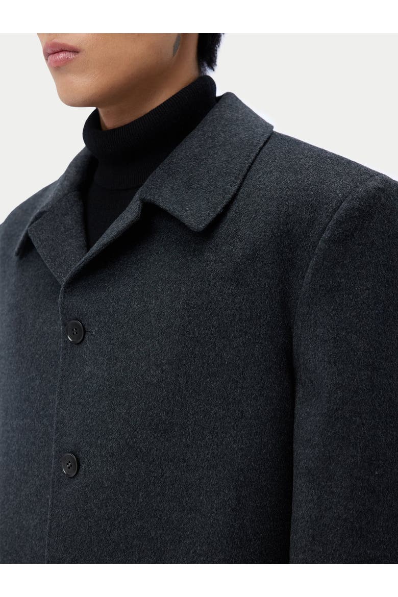 Men's Single Breasted Cashmere Coat, Alternate, color, charcoal
