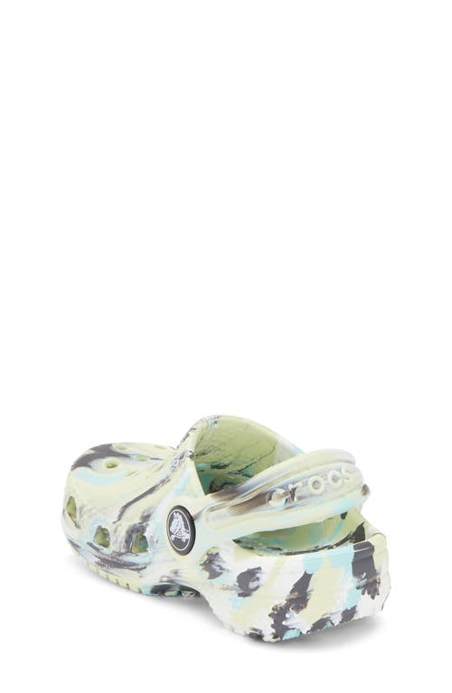 Crocs Kids' Classic Marbled Clog In Green