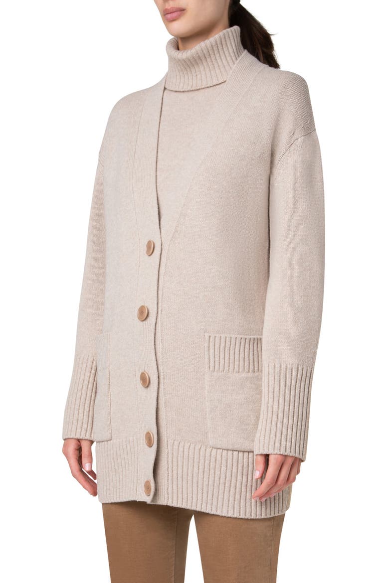 Wool & Cashmere Long Cardigan, Alternate, color, BEIGE-CARAMEL