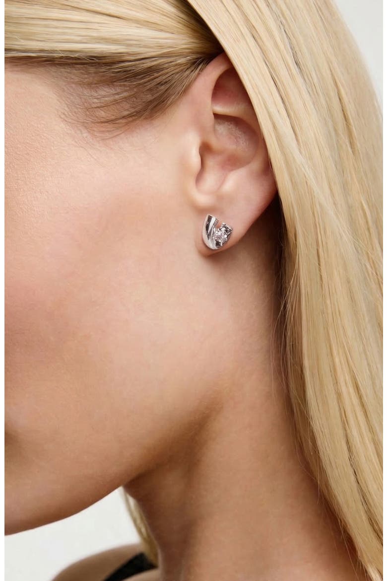 Afar Stud Earrings in Silver, Alternate, color, Silver
