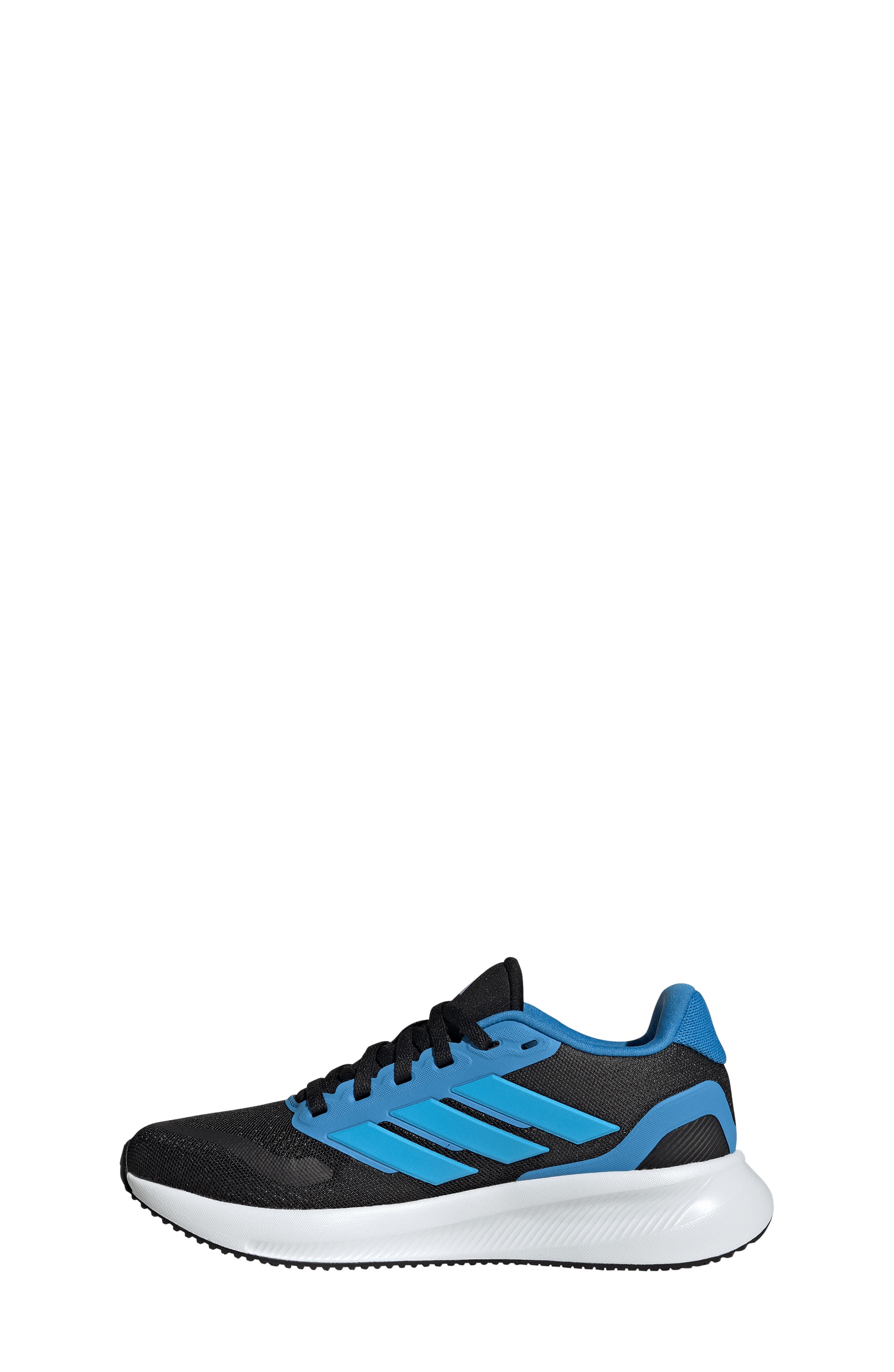 adidas Kids' Run Falcon 5 Running Shoe, Alternate, color, Black/ Aquamarine/ Ray Blue