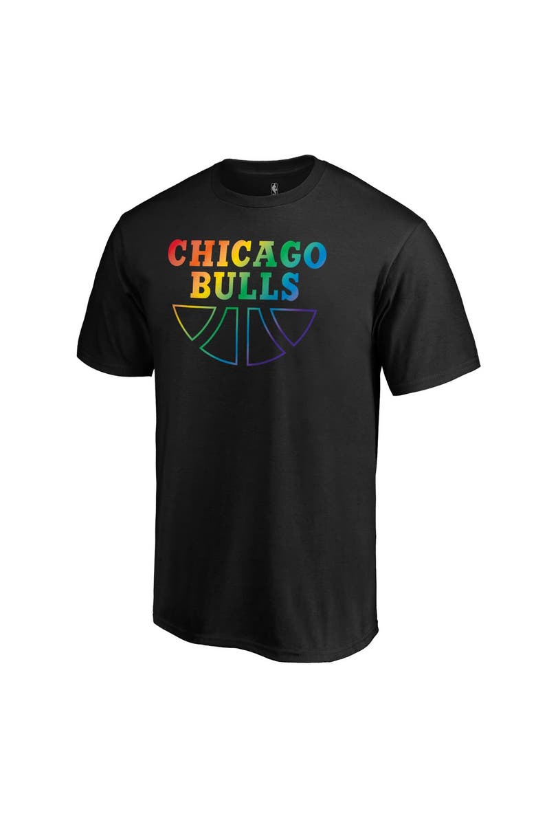 FANATICS Men's Fanatics Branded Black Chicago Bulls Team Pride Wordmark T-Shirt, Alternate, color, Black