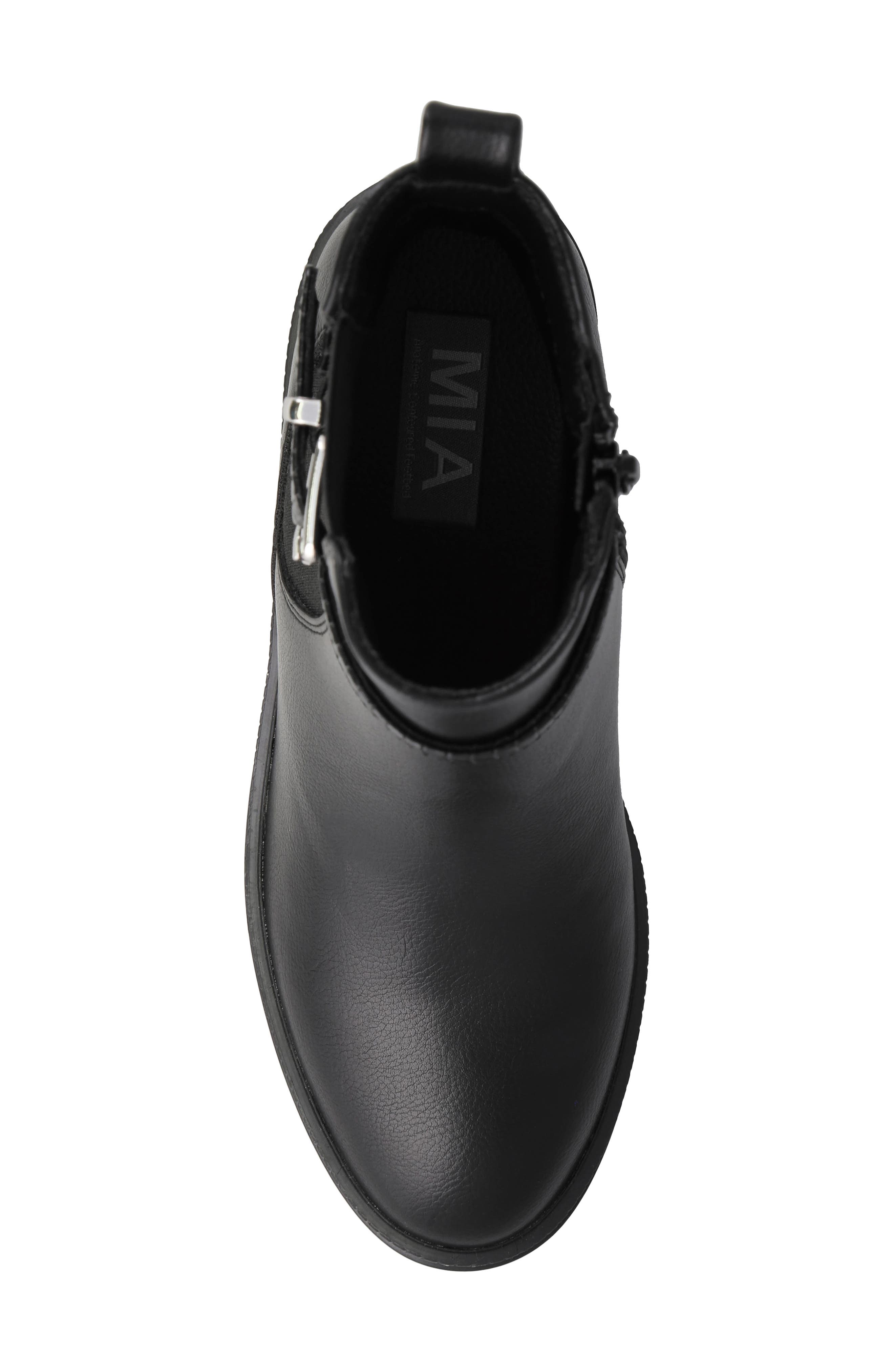 MIA Elis Block Heel Boot, Alternate, color, Black