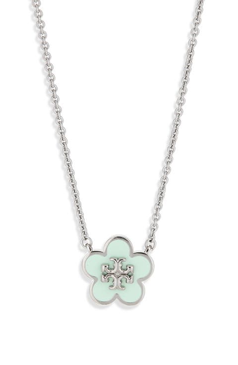 Forget Me Not Enamel Pendant Necklace