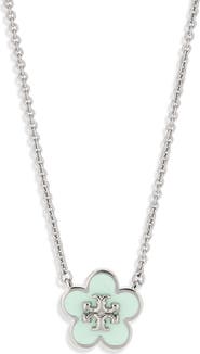 Tory Burch Forget Me Not Enamel Pendant Necklace