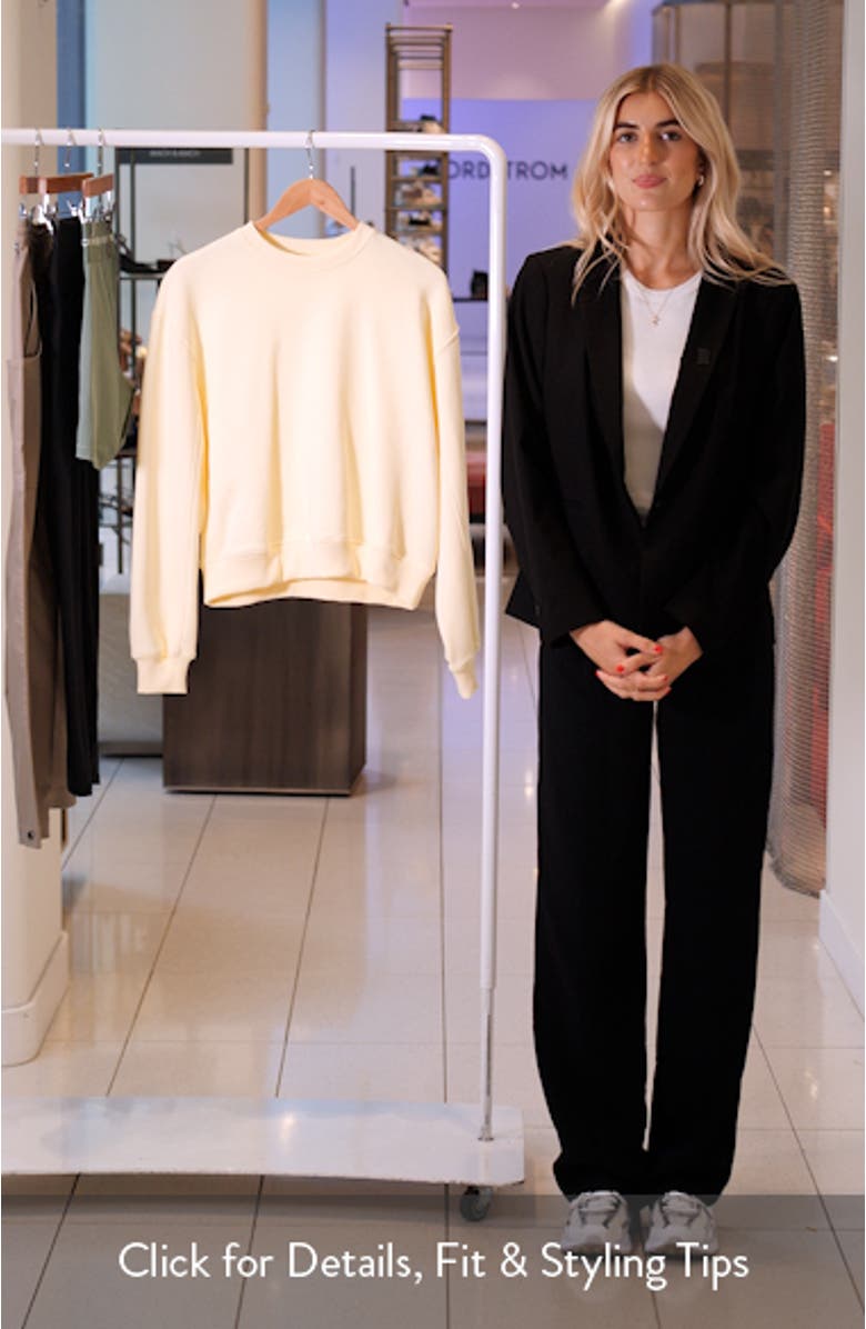 Made in USA Oversize Cotton French Terry Crewneck Sweatshirt, sales video thumbnail