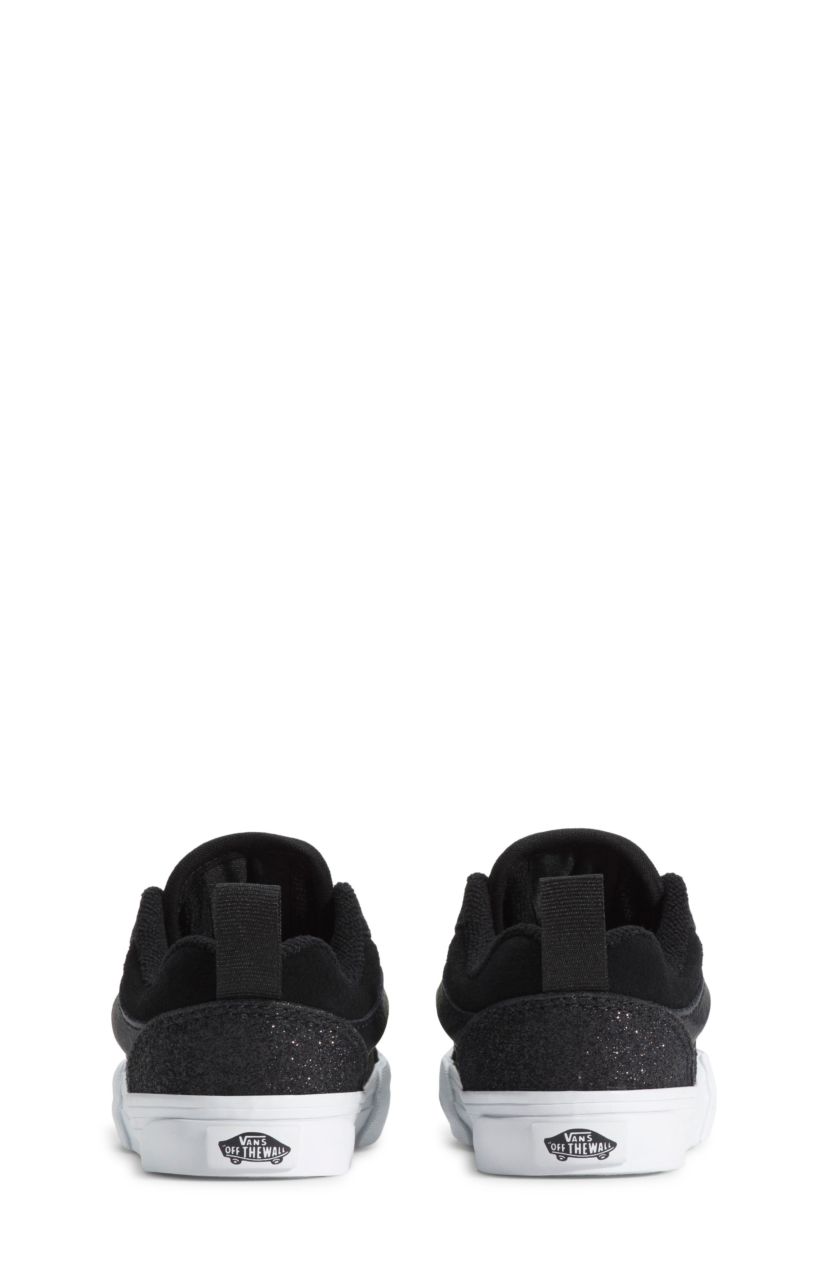 Vans Kids' Knu School Dazzled Black Elastic Lace Sneaker, Alternate, color, 