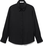 MANGO Print Button-Up Shirt