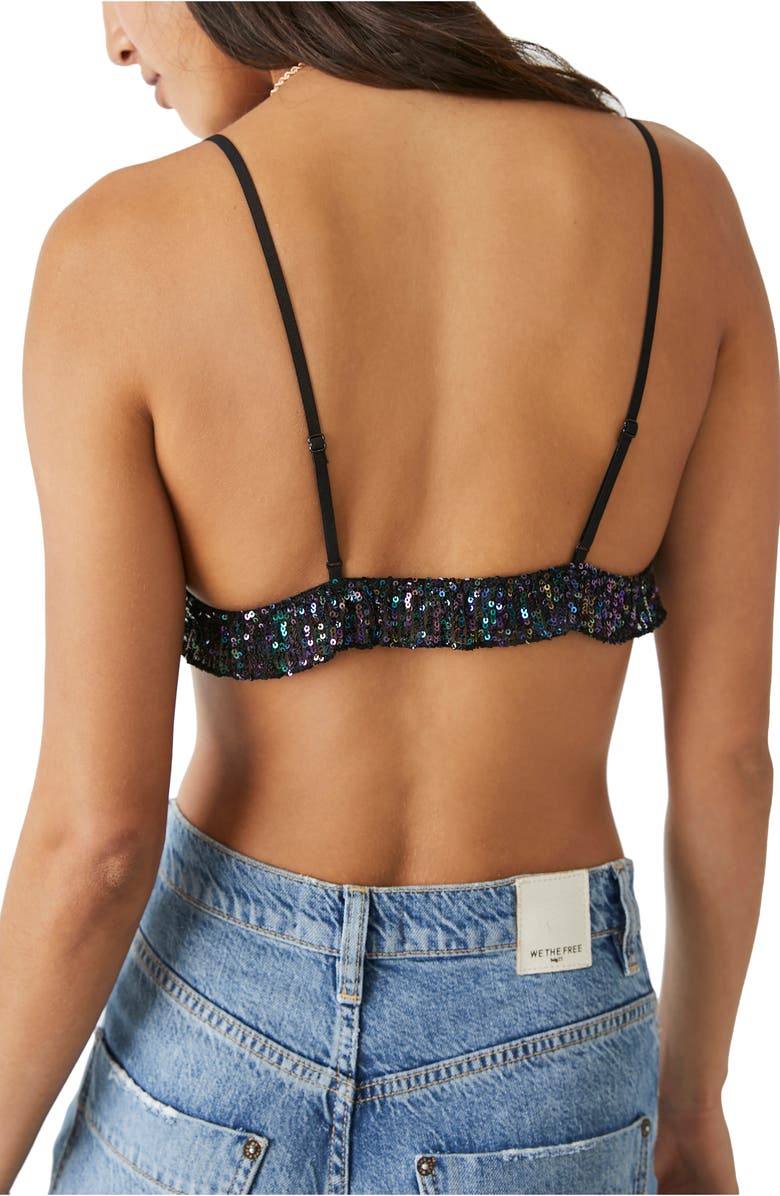 Free People Gold Rush Sequin Bralette, Alternate, color, 