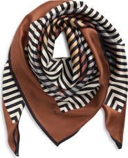 Echo Concentric Stripes Square Silk Scarf