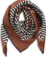 Echo Concentric Stripes Square Silk Scarf