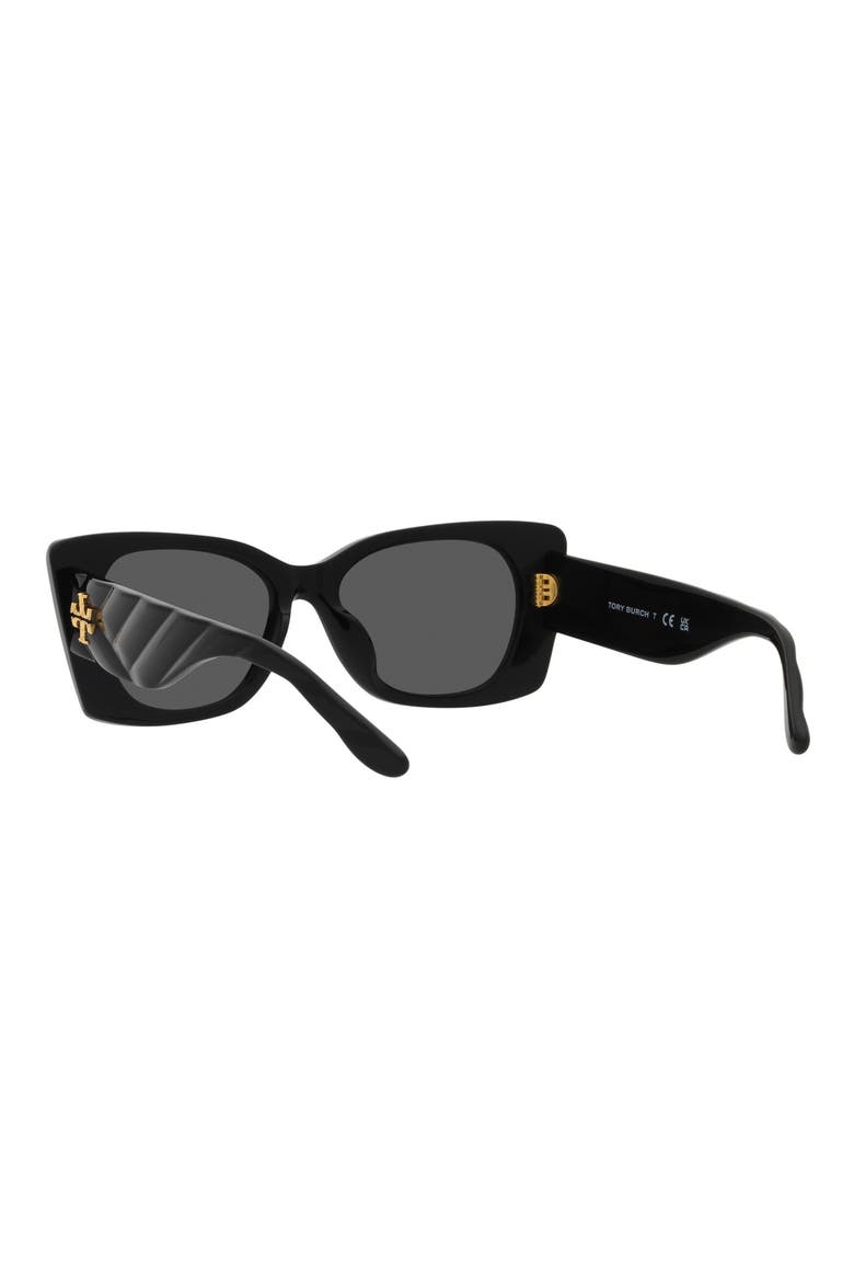 52mm Irregular Sunglasses, Alternate, color, BLACK
