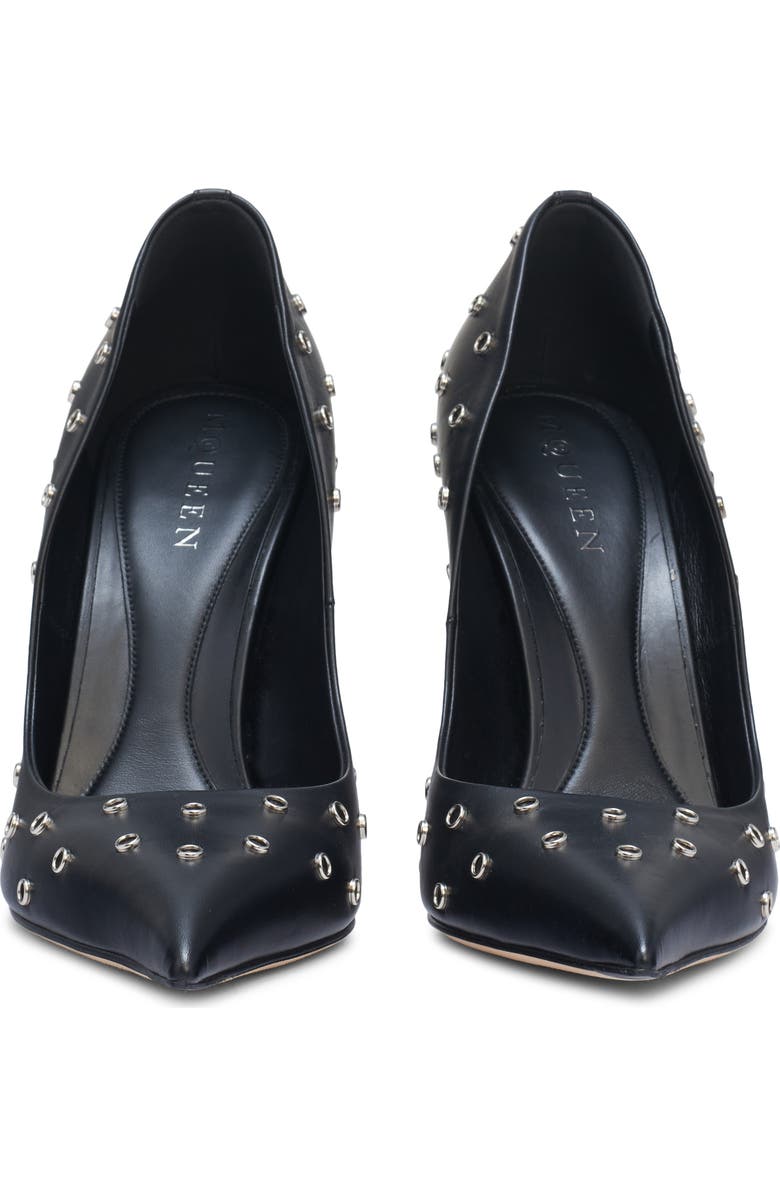 McQueen Grommet Pointed Toe Pump, Alternate, color, Black
