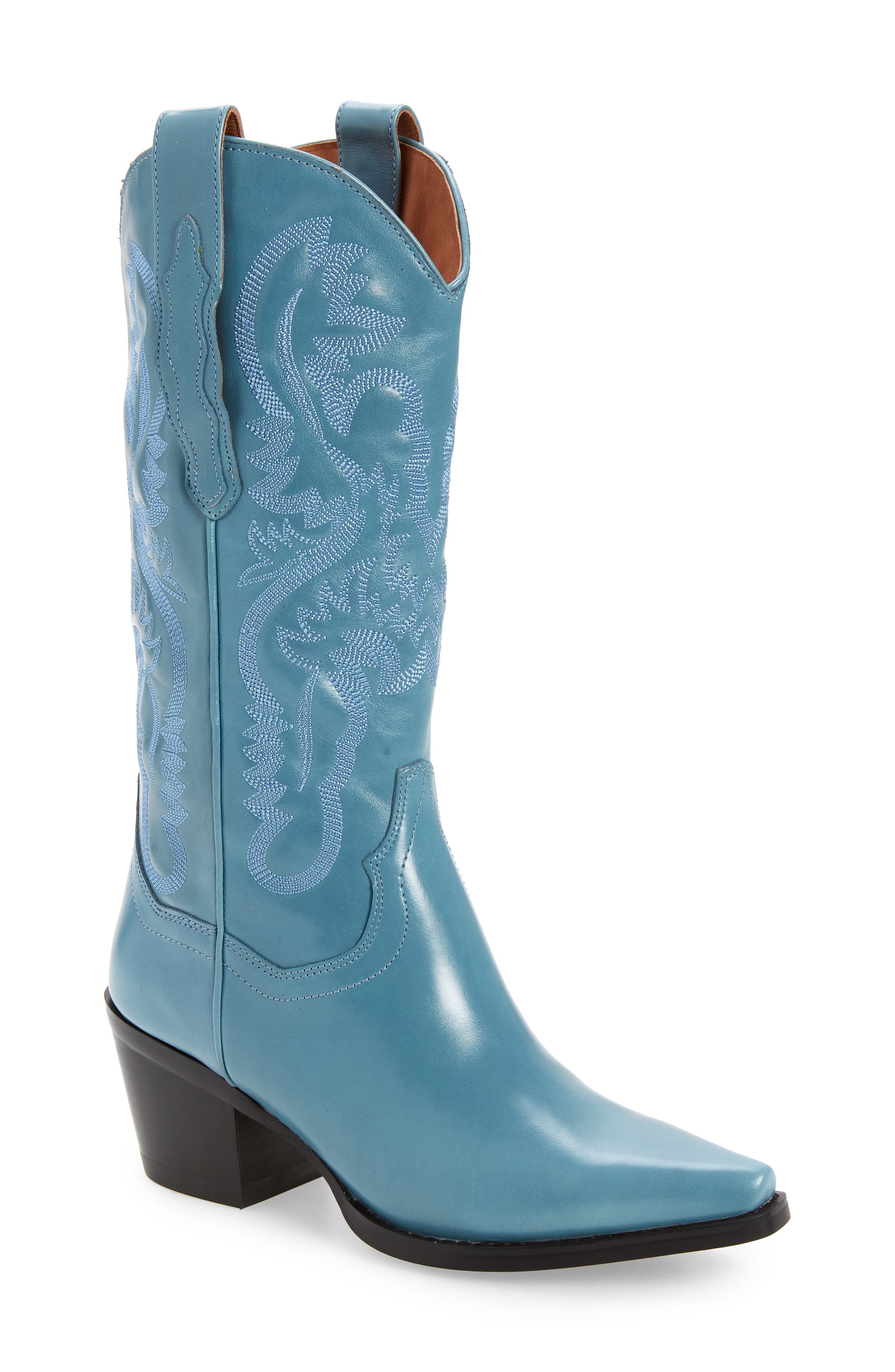 Dagget Western Boot, Main, color, BLUE LEATHER