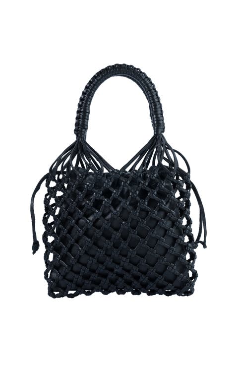 La Red Mini Mesh Bag In Leather