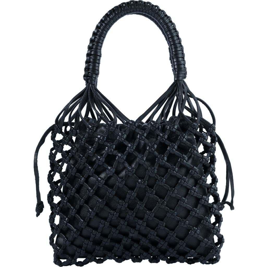 Adriana Castro La Red Mini Mesh Bag In Leather in Black  product